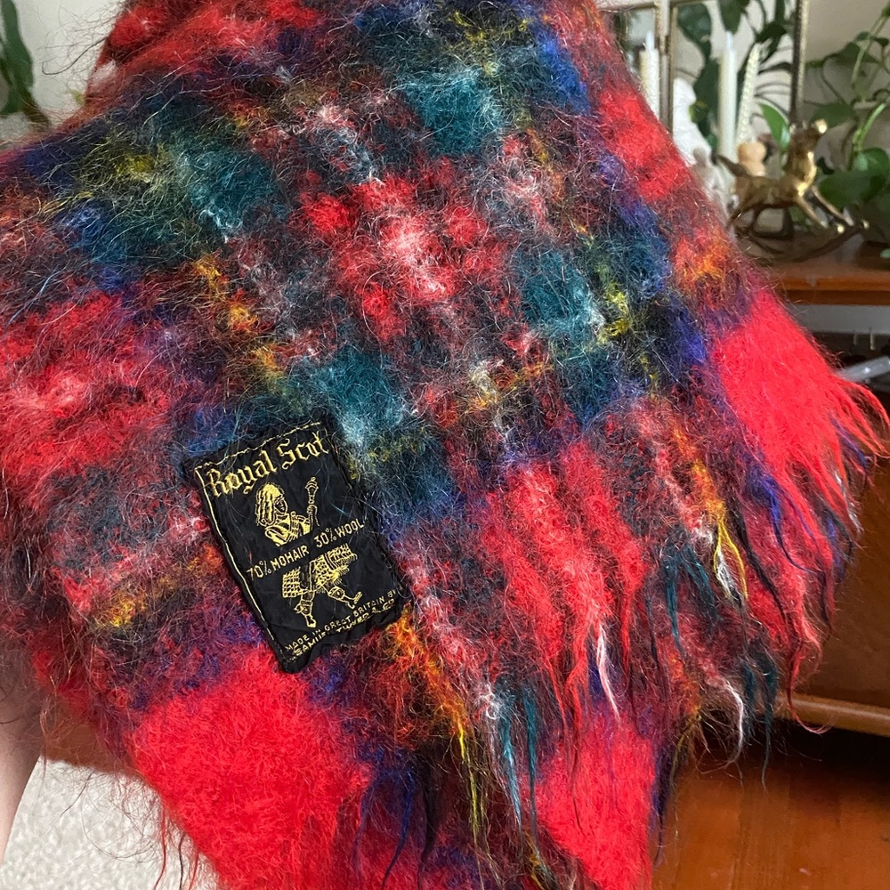 Royal Scot Red Plaid mohair blanket